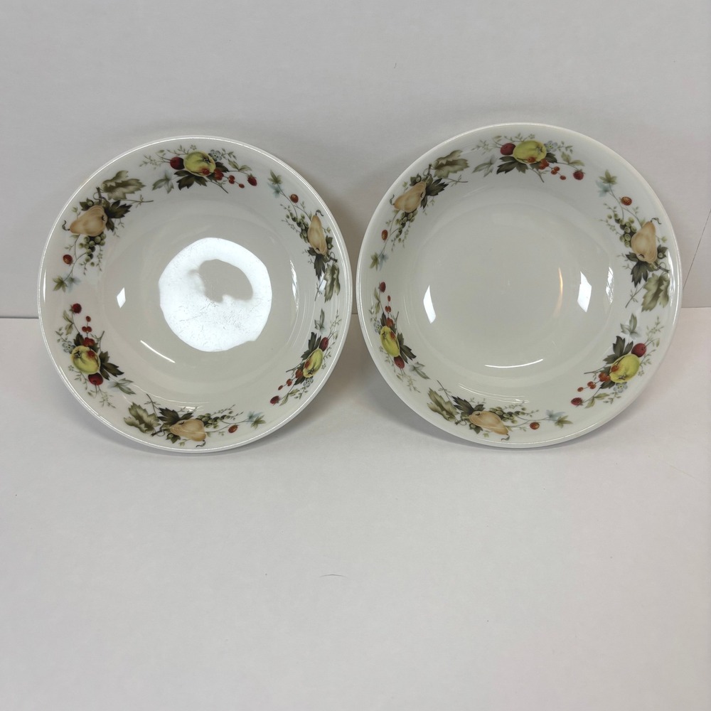 Royal Doulton Miramont Fruit Pattern Fruit Bowls TC1022 Set of 2 England